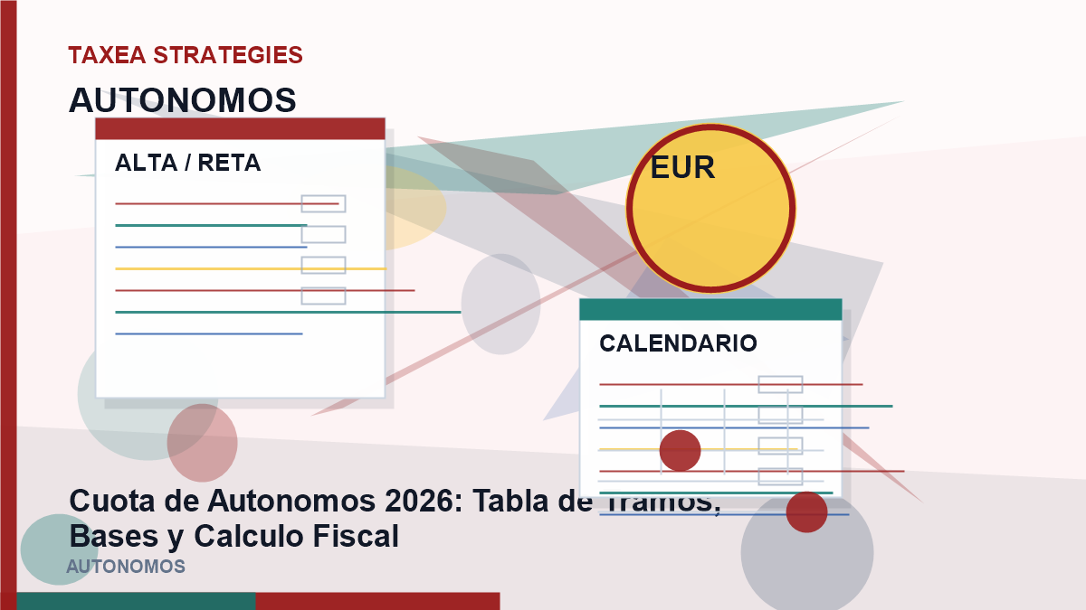 Cuota de autónomos 2026: Tabla de Tramos, Bases y Calculo Fiscal